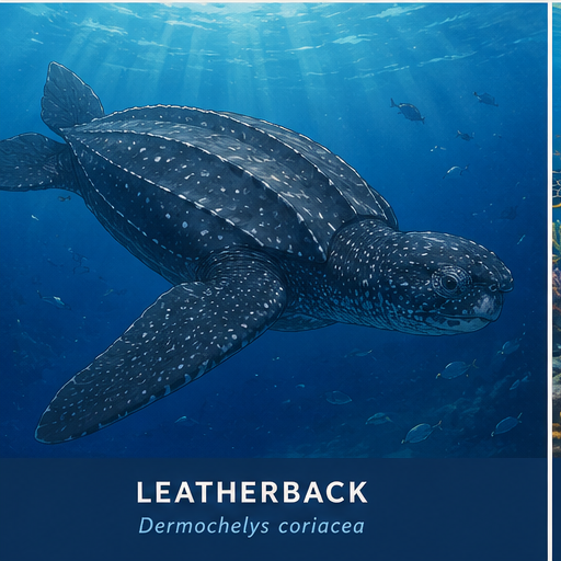 Leatherback turtle (Dermochelys coriacea) in open ocean