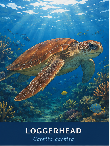 Loggerhead turtle (Caretta caretta) underwater
